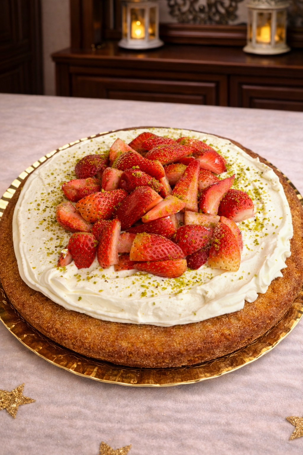 Basbousa - Strawberries